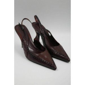 Ann Marino Ladies SlingBack Leather Heels Shoes 9M